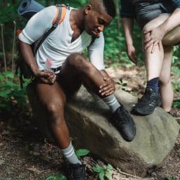 Hikers checking themselves for ticks.